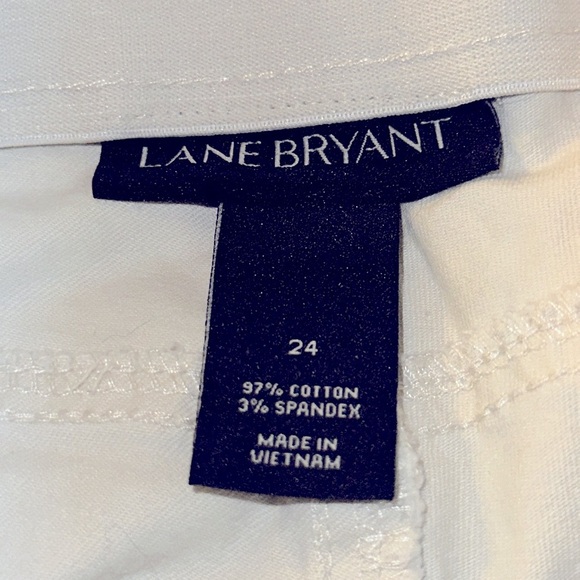 Lane Bryant Floral Embroidered Cream White Ankle Pants Jogger Plus 24 #1092184 - Picture 8 of 10